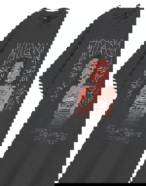 Disney Moana Womens Grey Tropical Short Sleeved T-Shirt