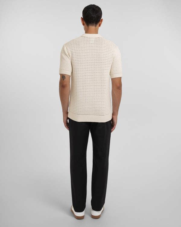 Steel & Jelly Stockwell - Chunky Knit Sweater Polo Shirt