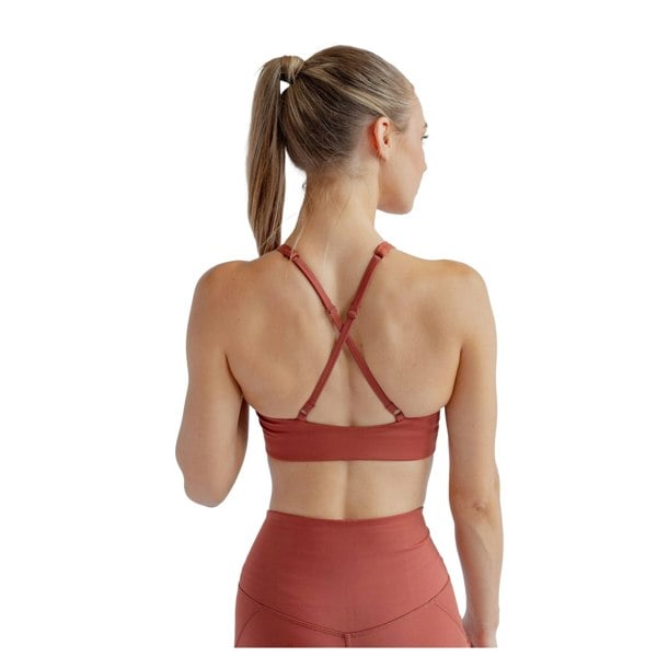 Girlfriend Collective Womens/Ladies Topanga Cross Back Bra - Sedona