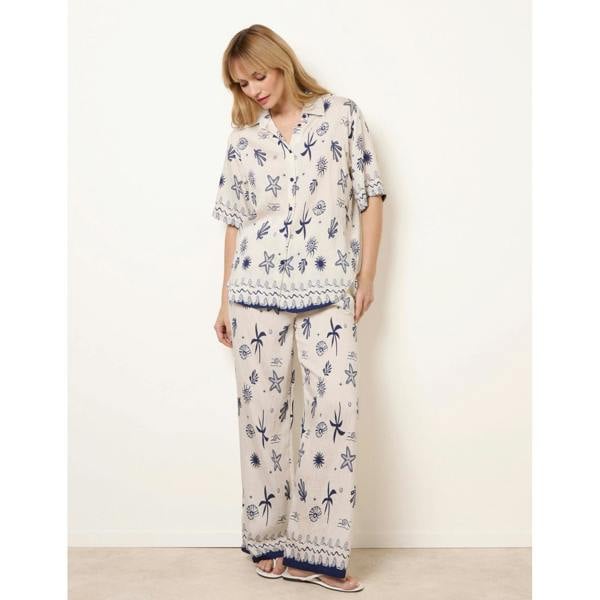 Blue Vanilla Co-Ord Set With Marine-Inspired Print