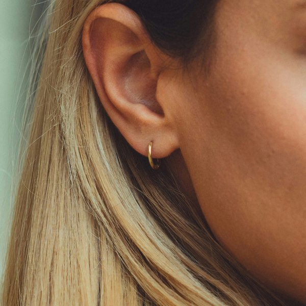 Spero London Fine 14ct Solid Gold Hoop Earrings