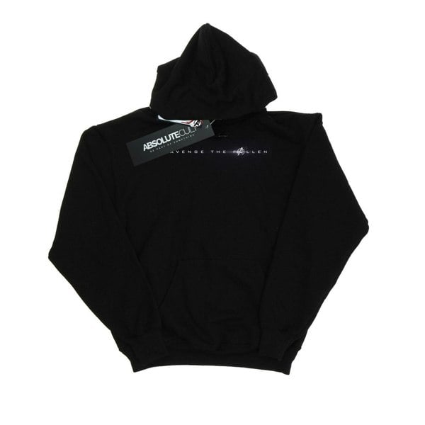 Marvel Mens Avengers Endgame Avenge The Fallen Text Hoodie - Black