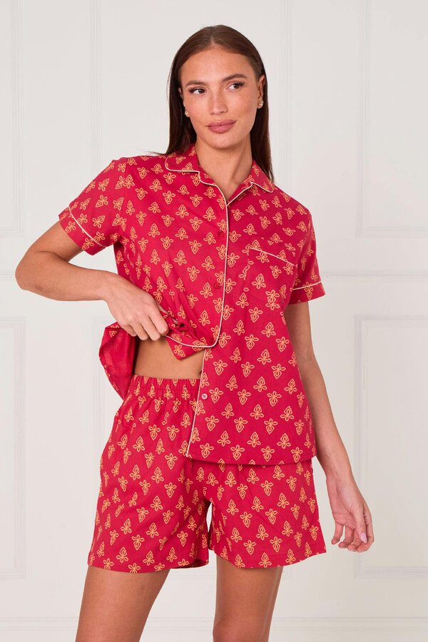 Cotton Printed PJ Set With Shorts — Comfortable, Stylish & Breathable