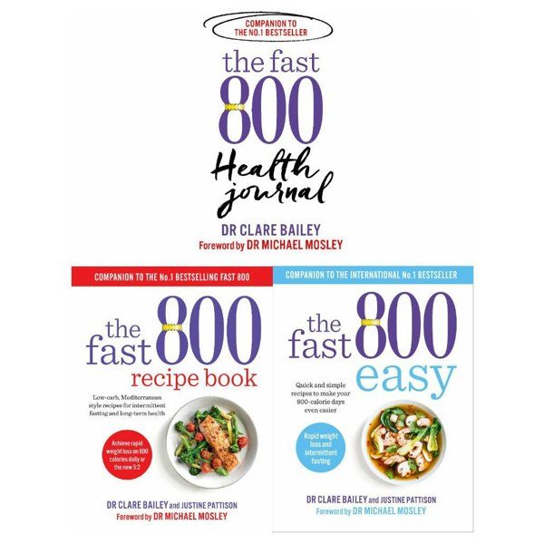 The Fast 800 Series 3 Books Set (Easy, Recipe Book, Health Journal)