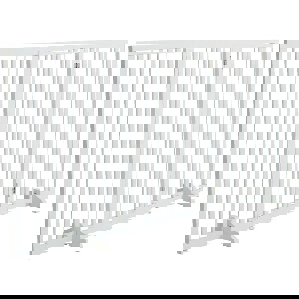 Folding Pet Gate Dog Fence Child Safety Indoor Durable Free Standing Wood Pet Gate Living and Home