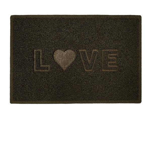 Nicoman Embossed Spaghetti Outdoor Doormat - Brown