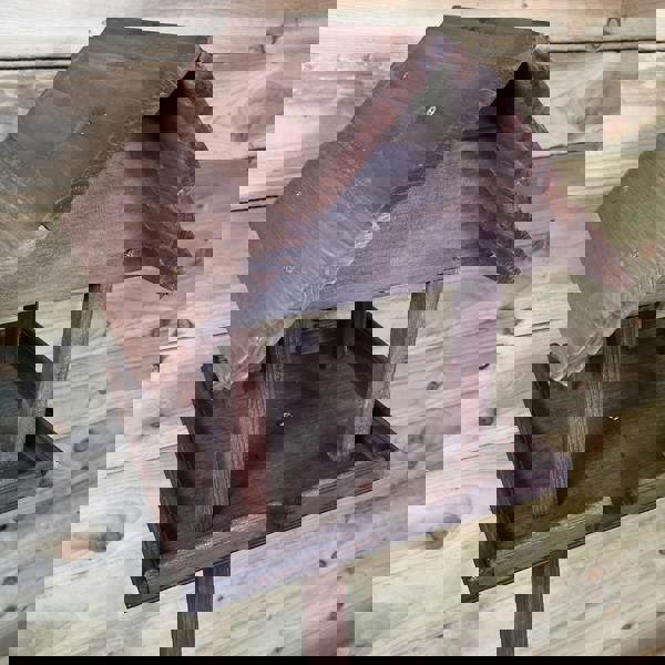 Samuel Alexander Dark Wooden Deluxe Garden Bird Feeder / Feeding Table