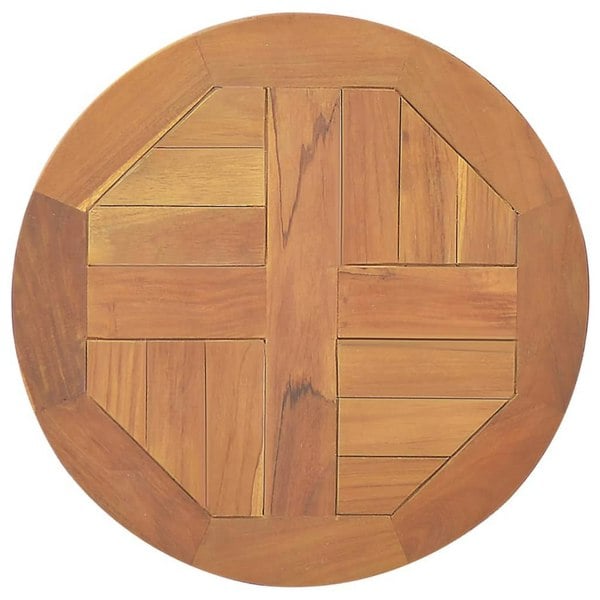 Berkfield Table Top Solid Teak Wood Round 2.5 cm 40 cm