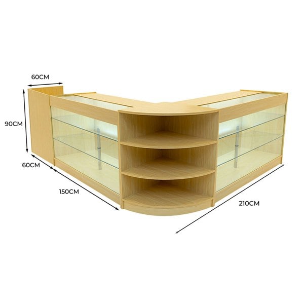 Monstershop Astro LED Shop Counter Set LM60, TB60 & 2 x K1500 - Maple