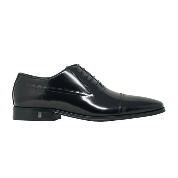 Versace Collection Leather Oxford Shoes - Black