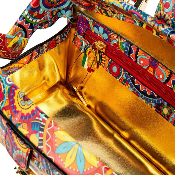 Embassy London Gazelle - Signature Print - Women's bowling bag with handle and strap