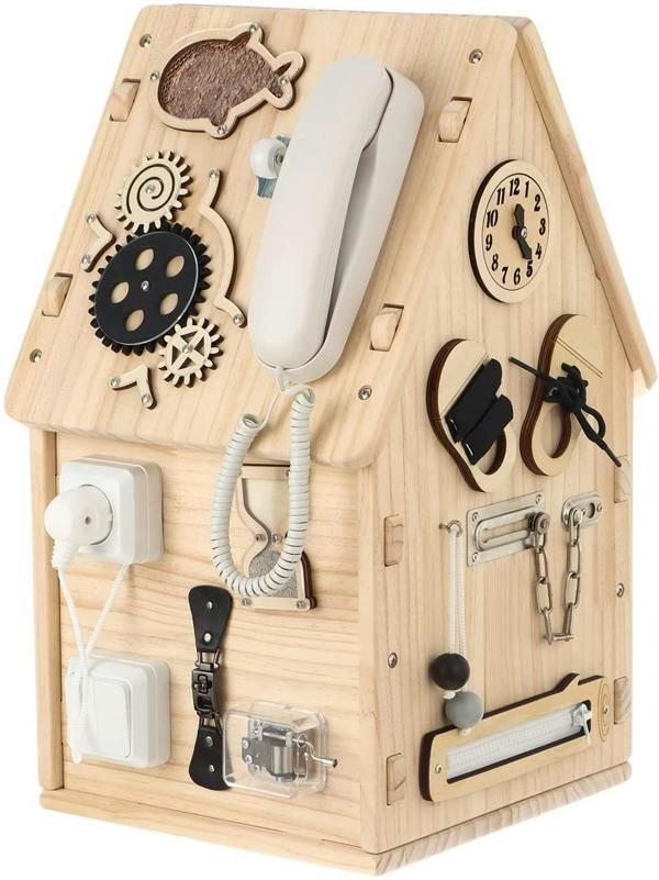 Dyzi Montessori Busy House Educational Toys Sensory Life Motor Skill