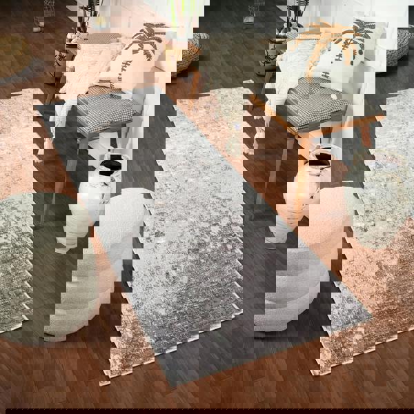 Livabliss Wanderlust-Abstract Grey Ivory Blue Modern Marble Rug