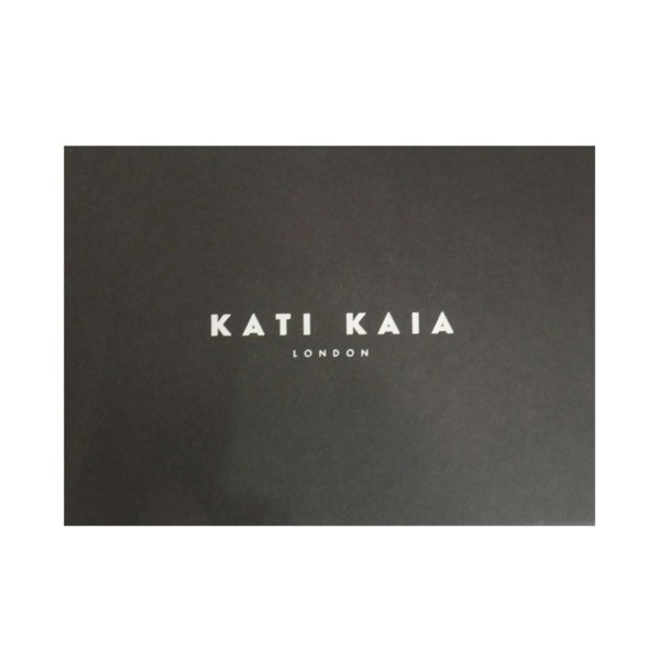 Kati Kaia branded black box packaging for crystal moonstone mala necklace yoga mala