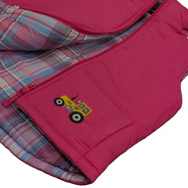 Country Life Three Tractor Padded Gilet in Pink