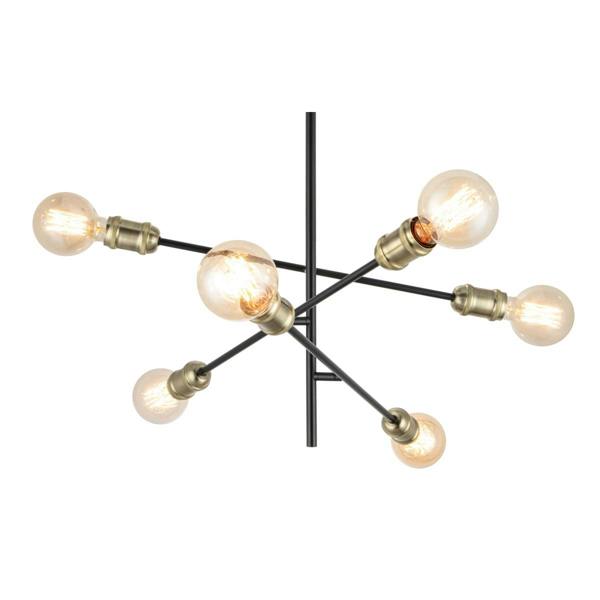 COSYLYTE Charlton 6 Light Adjustable Arm Ceiling Light