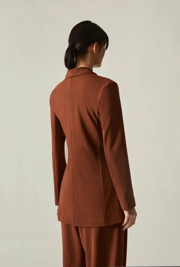 James Lakeland Rust Side Sash Blazer