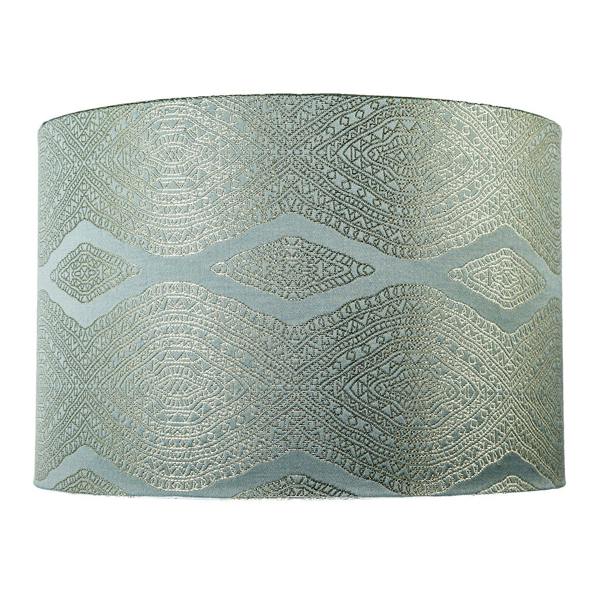 Sophisticated Duck Egg Lamp Shade with Intricate Geometric Pattern Image 5
