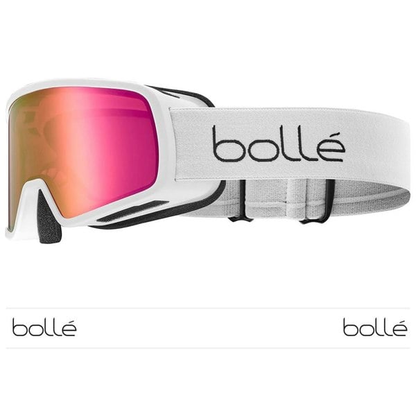 Bolle NEVADA JR - Matte White with Rose Gold Lens