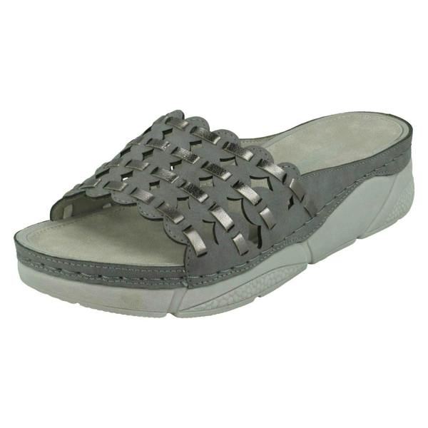 Spot On Ladies Spot On Mid Wedge Mules F10945