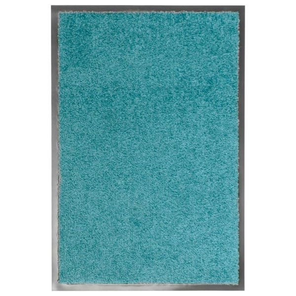 Berkfield Doormat Washable Cyan 40x60 cm