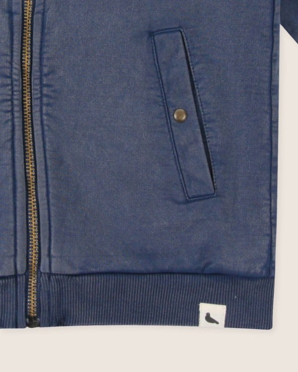 Blue Lucky Slogan Embroidered Jacket - image 5