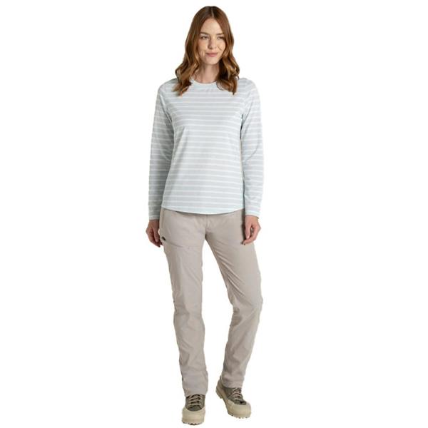 Craghoppers Womens/Ladies Akona Striped Nosilife Long-Sleeved T-Shirt - Nimbus Blue - 