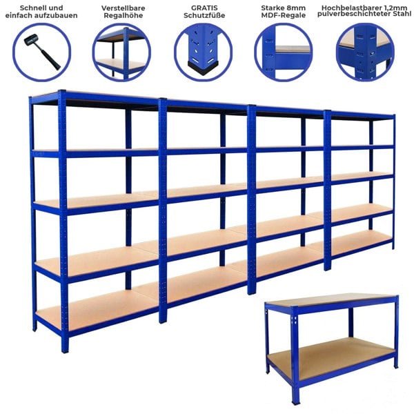 Monster Racking 4 x T-Rax 90 x 45 x 180cm Racks & Workbench