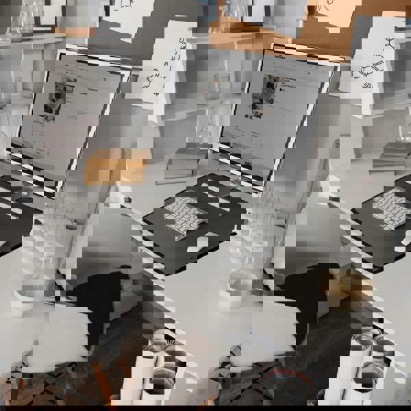 Durable ARTWORK Overlay Desk Mat with Clear Anti-Glare Cover | 5 Pack | Black