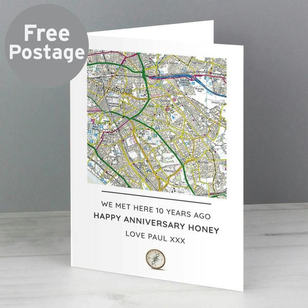 Personalised Map Card - close-up detail