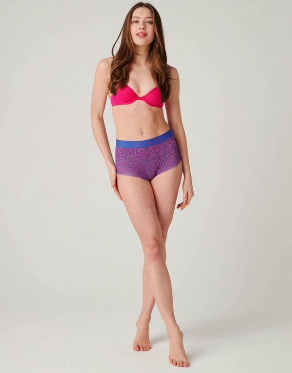 British Boxers Multipack 4 Pairs of Women's Bamboo Hipster Boxer Briefs – Wild Cat