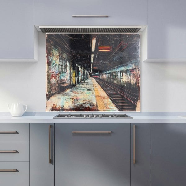 Warren Reed Urban Subway Graffiti Art Glass Kitchen Splashback - 00029