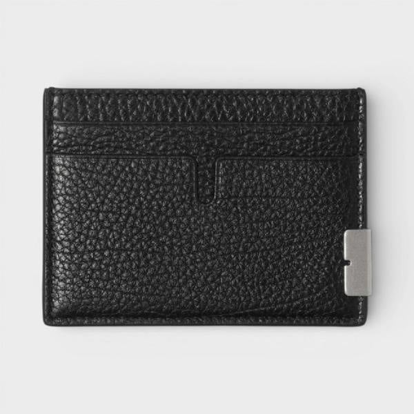 Burberry Sandon Grained Leather Card Holder Black