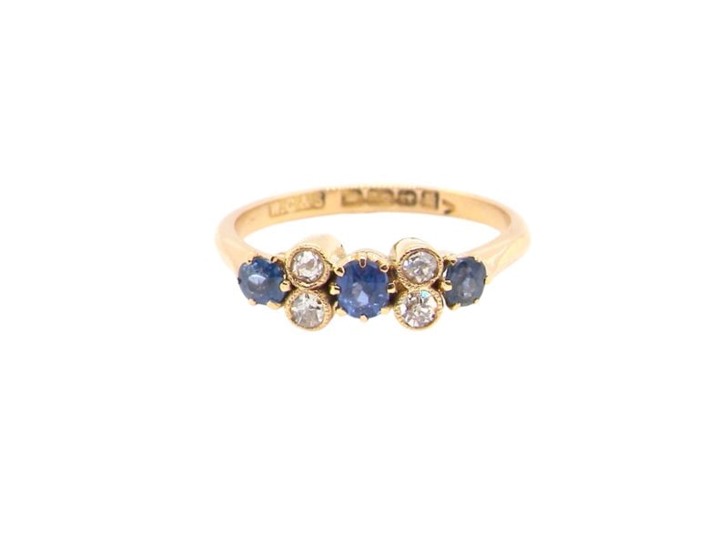 Vintage Tom A pretty antique Sapphire and Diamond ring