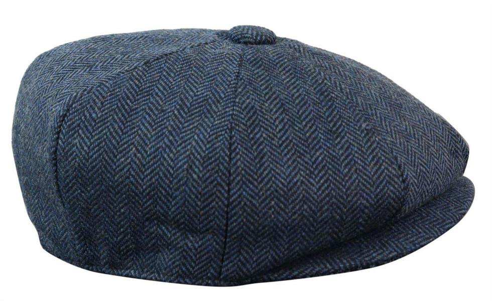 Infinity Leather Mens Peaky Blinders Tweed Gatsby Hat