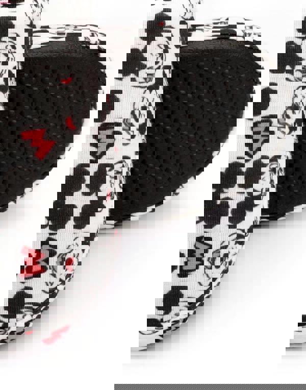 Disney Womens White Mickey Mouse Mule Slippers