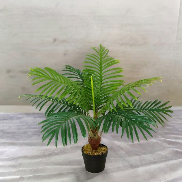 Rafaelo Mobilia Artificial 60CM/2FT Tall Decorative Palm Plant Green