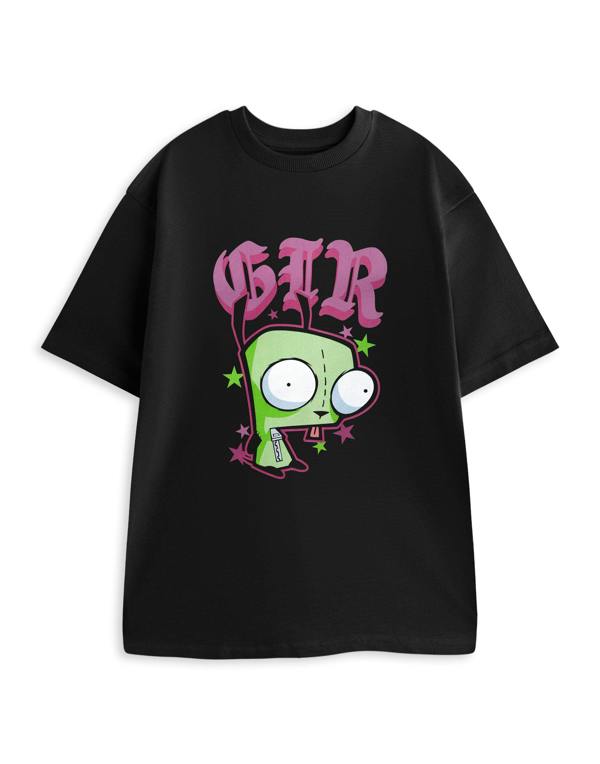 Invader Zim Mens Black Gir Short Sleeved T-Shirt