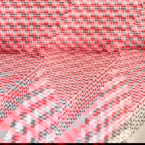 Catherine Lansfield Bamford Gingham Check Fitted Sheet Red