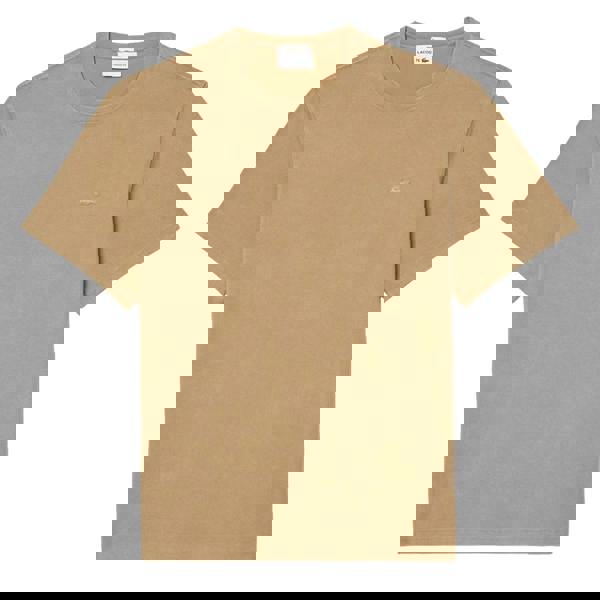 Lacoste Unisex Adult Heavy Cotton Washed T-Shirt - Beige