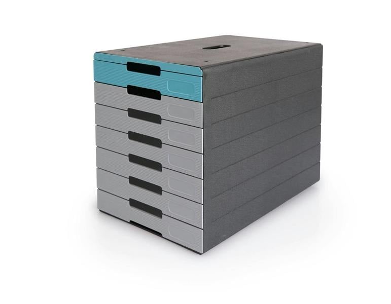 Durable IDEALBOX ECO 7 Drawer Recycled Plastic File Storage Organiser | Blue