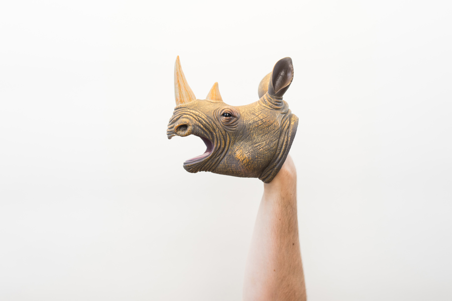Wildthings Wild Thingz Rhino Hand Puppet