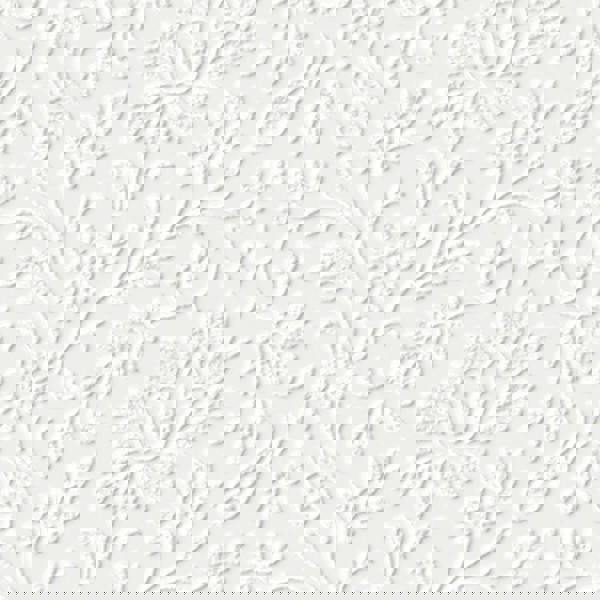 Laura Ashley Annecy Paintable Wallpaper - White - 10m