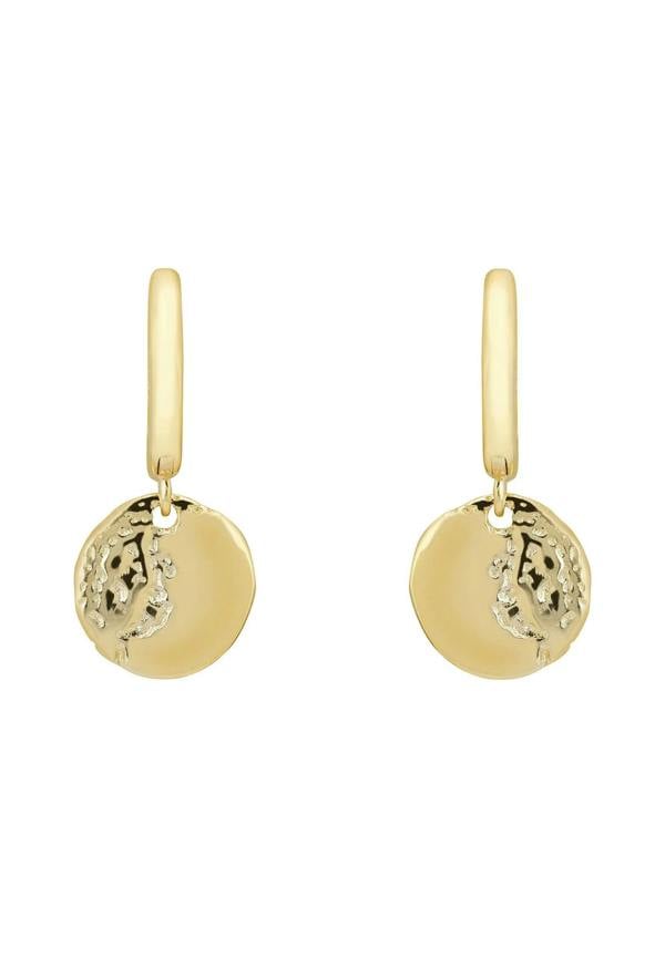 Latelita Lunar Moon Huggie Hoop Earrings Gold