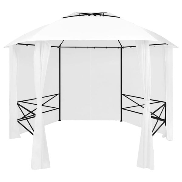 Berkfield Garden Marquee with Curtains 360x312x265 cm White 180 g/m�__