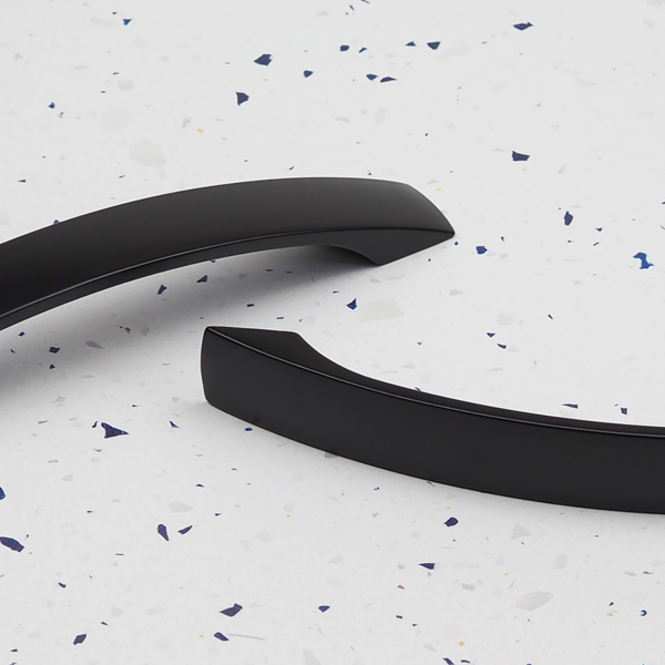 Handle & Home Matt Black Bridge Handle and Coordinating Knob