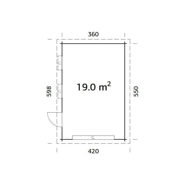 Palmako Rasmus 19.0m² Garage