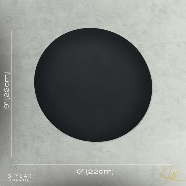 Modern Circular Halo LED Wall Lighting Fitting in Matte Sand Black Image 7