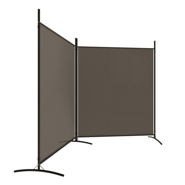 Berkfield 2-Panel Room Divider Anthracite 348x180 cm Fabric
