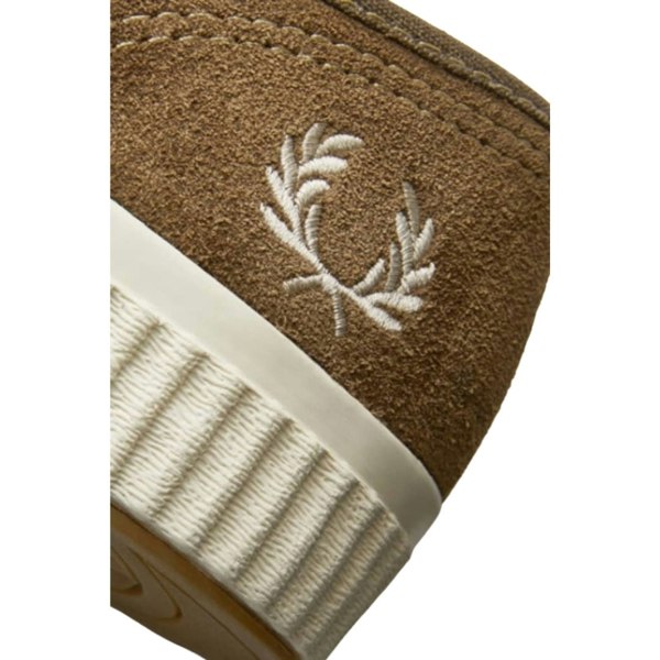 Fred Perry Low Suede Ealing Leather Mens Trainers - Brown